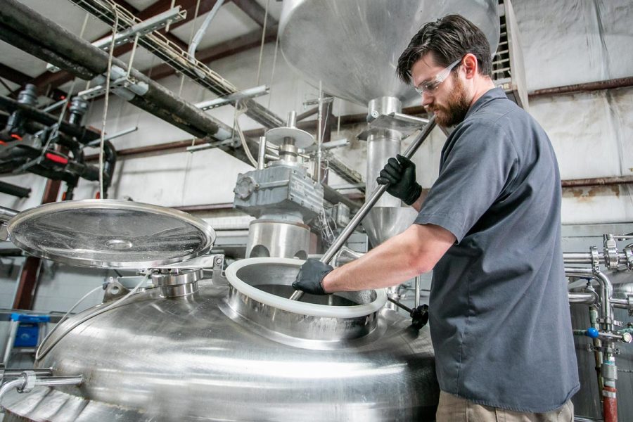 craft brewer brewing beer