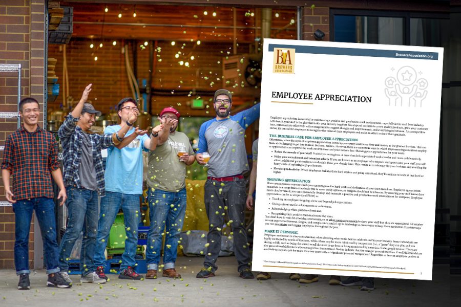 brewery workers tossing fresh hops in the air employee appreciation x