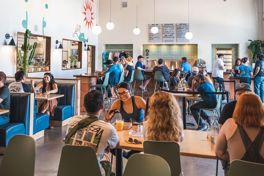bustling taproom