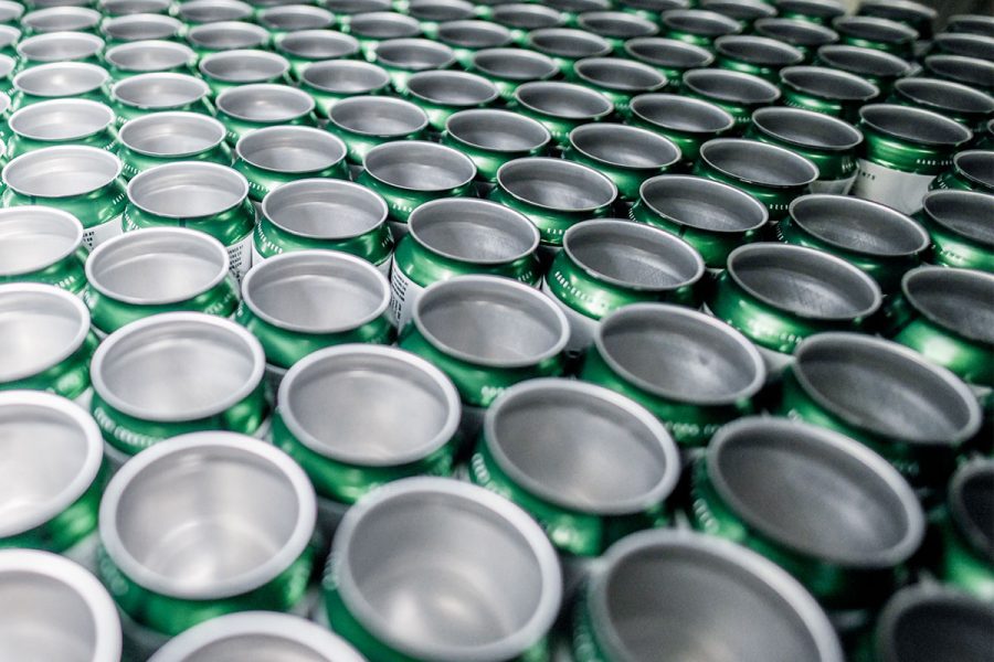 empty cans with opens tops