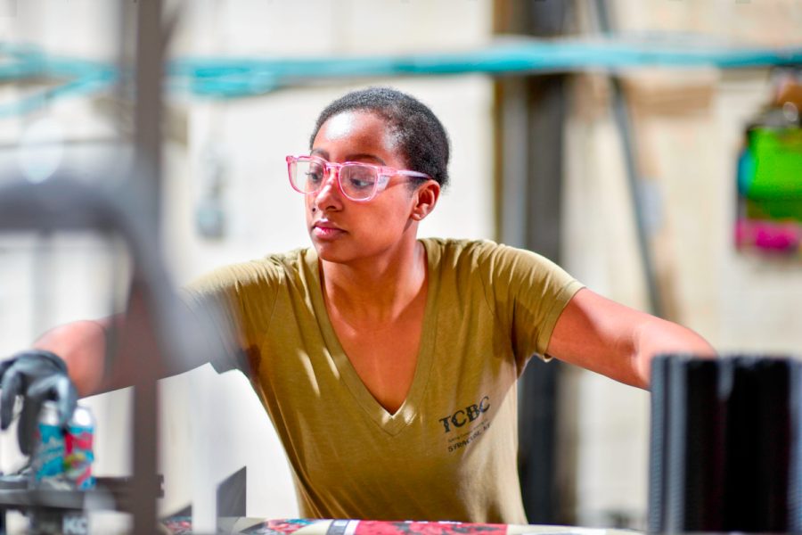 brewery worker with safety glasses
