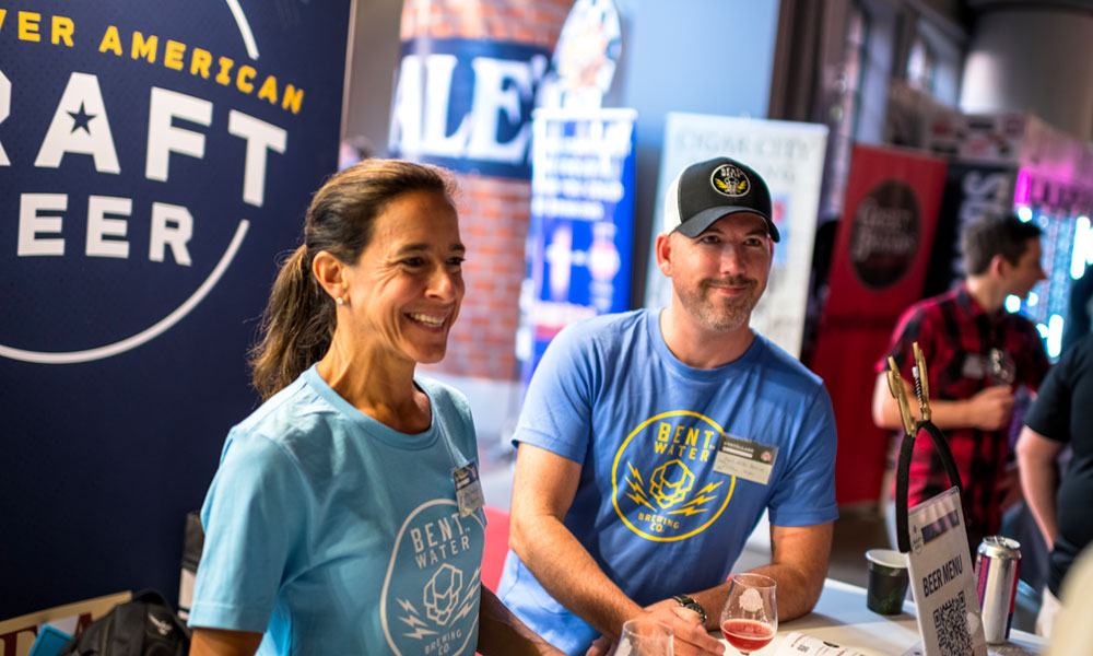 craft beer ambassadors at booth