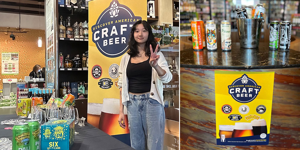 craft beer tasting setup in canada