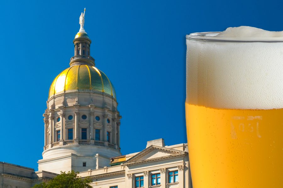 Georgia government building paired with beer