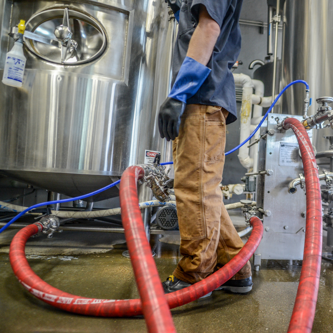 brewery scene with hoses