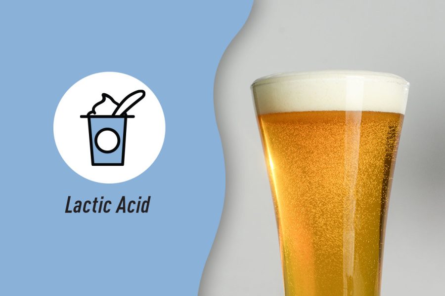 lactic acid icon with pilsner glass