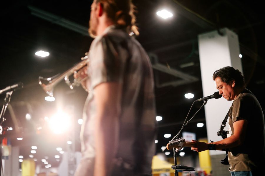 musicians performing on stage