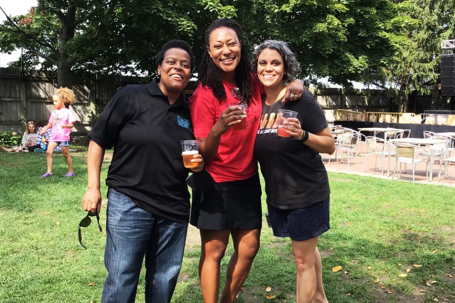 women socializing and enjoying craft beer x